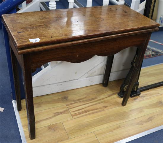 A George III mahogany tea table 3ft.
